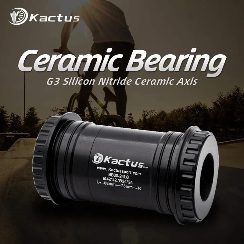 KACTUS BB30-24 LS - Ceramic Bearing Bottom Brackets - 68-73mm fit for 24mm Crankset