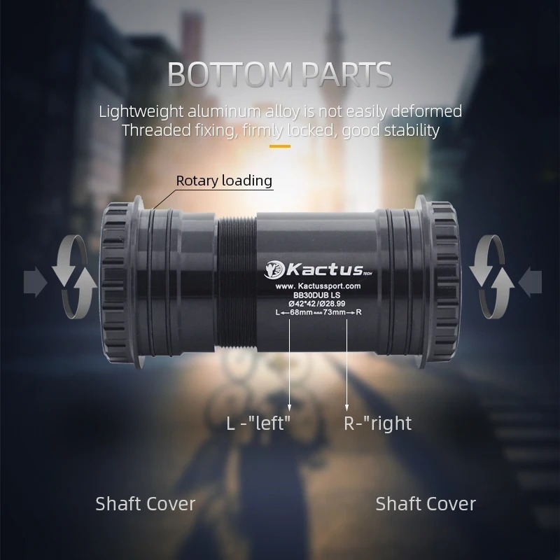 Bicycle Bottom Bracket BB30DUB-LS Ceramic Bearing - Fit for SRAM DUB Cranksets - Width 68-73mm