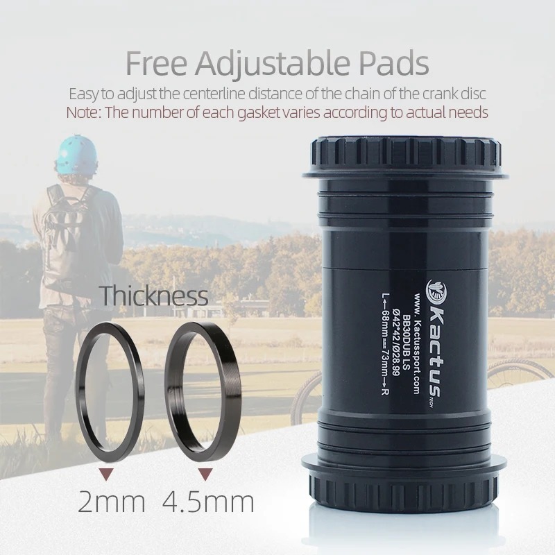 Bicycle Bottom Bracket BB30DUB-LS Ceramic Bearing - Fit for SRAM DUB Cranksets - Width 68-73mm