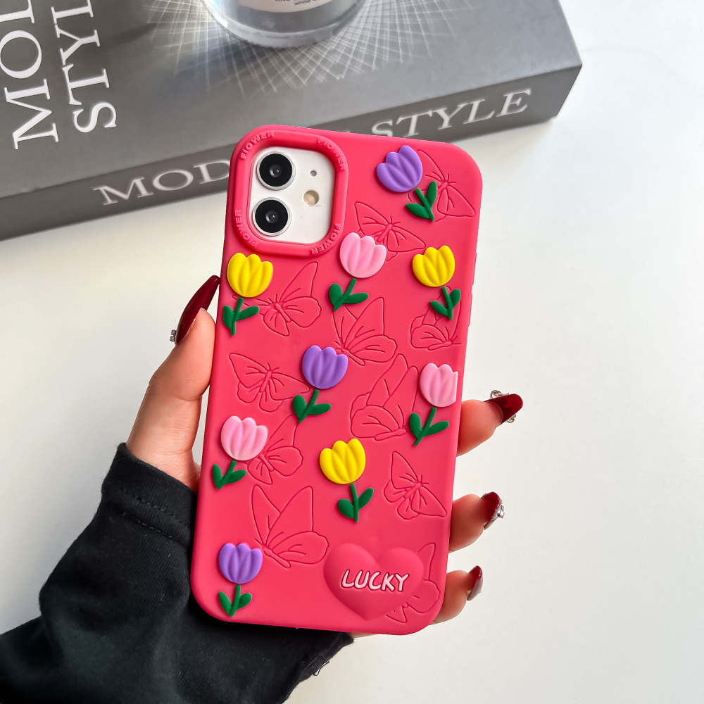 Butterflies playing with flowers pattern  phone shell