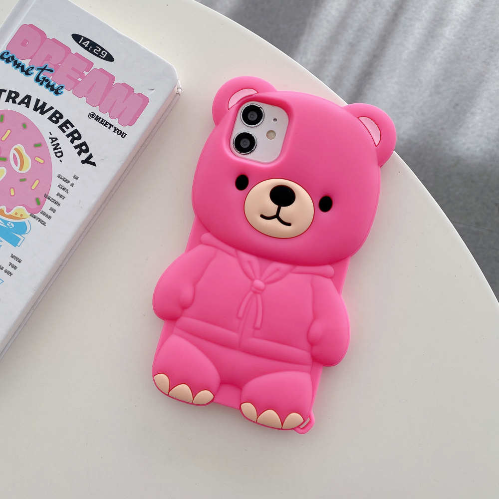 Cute Teddy Bear pattern mobile phone shell
