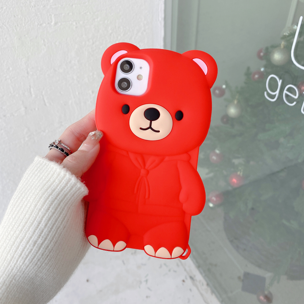 Cute Teddy Bear pattern mobile phone shell