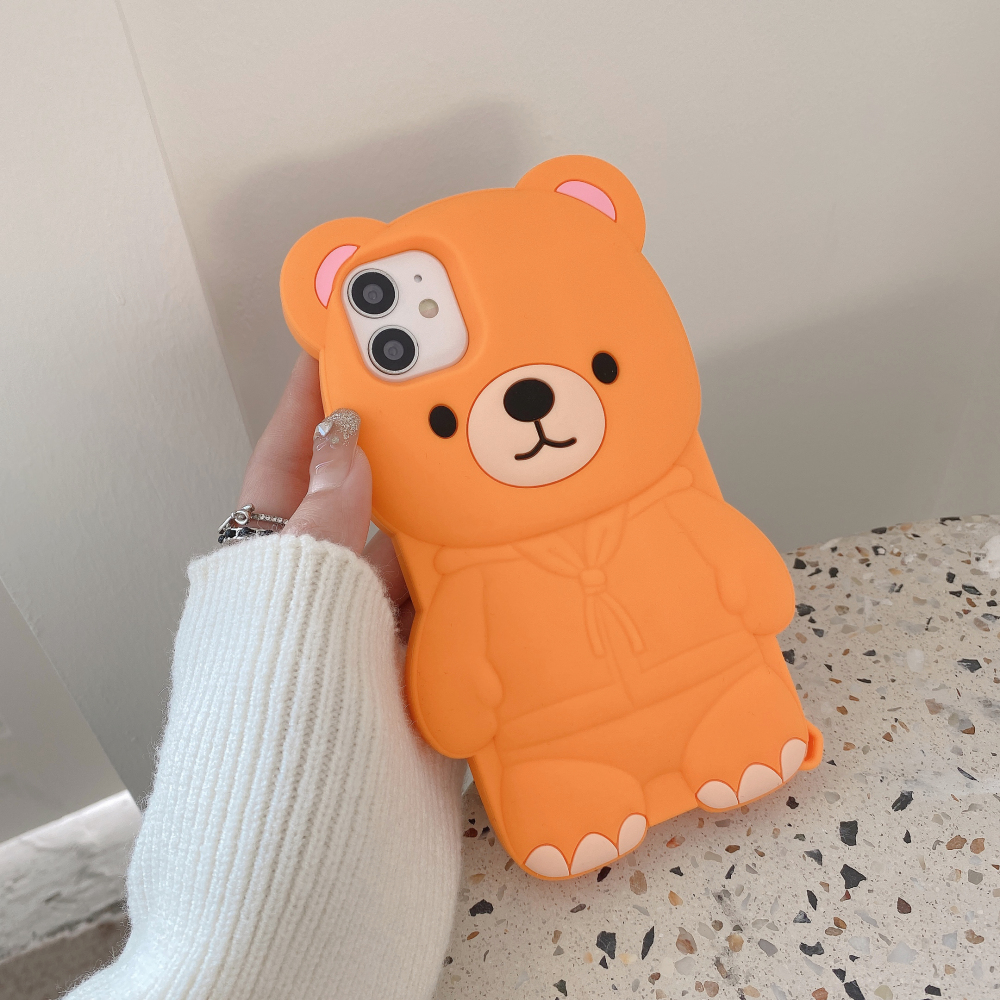Cute Teddy Bear pattern mobile phone shell