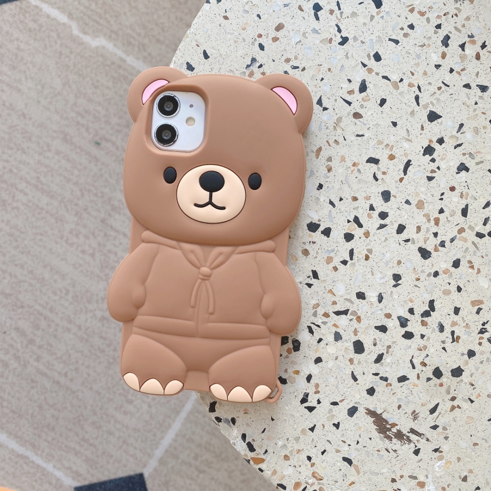 Cute Teddy Bear pattern mobile phone shell