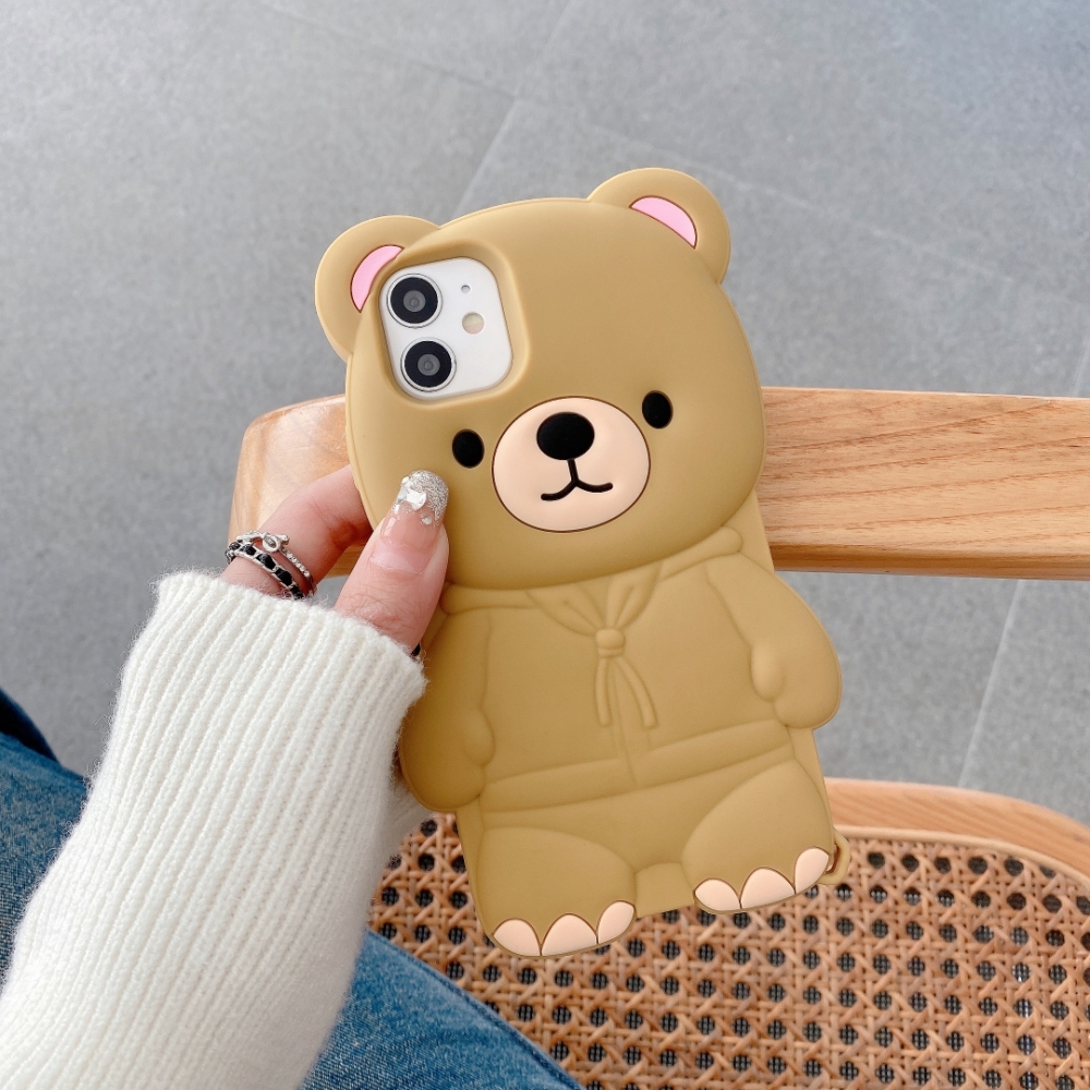 Cute Teddy Bear pattern mobile phone shell