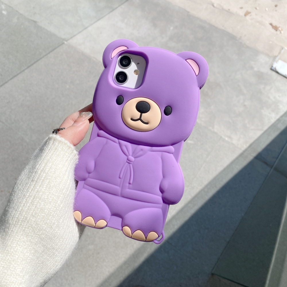 Cute Teddy Bear pattern mobile phone shell