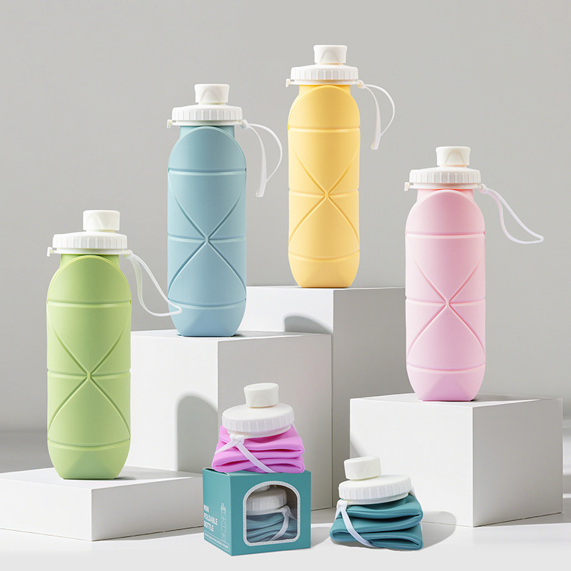 Macaron silicone folding water cup