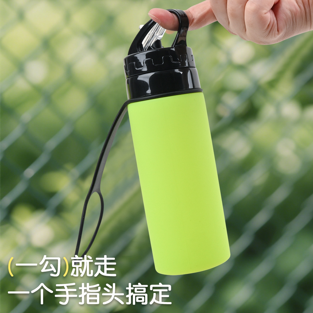 Silicone straw cup