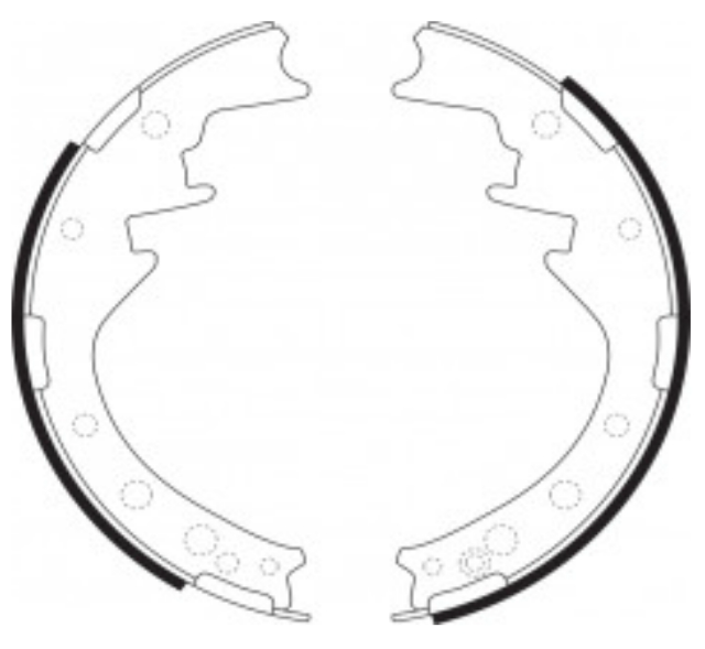 Rear Drum Brake Shoe K2260 K2259 for Toyota Dyna YY101 LY101 LY102 Hiace YH81 YH61 LH61 Hliux OEM 04495-26040 04495-35050 Shoe Brake 2L 3L 2Y