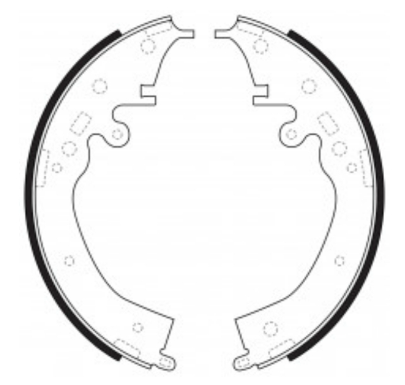 Rear Drum Brake Shoe K2427 for Toyota Hilux GUN112 KUN112 GUN122 KUN122 GUN123 TGN121 Innova GUN143 OEM 04495-0K130 04495-0K140