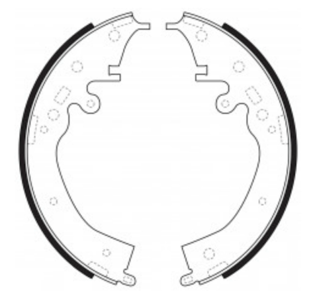 Rear Drum Brake Shoe K2427 for Toyota Hilux GUN112 KUN112 GUN122 KUN122 GUN123 TGN121 Innova GUN143 OEM 04495-0K130 04495-0K140