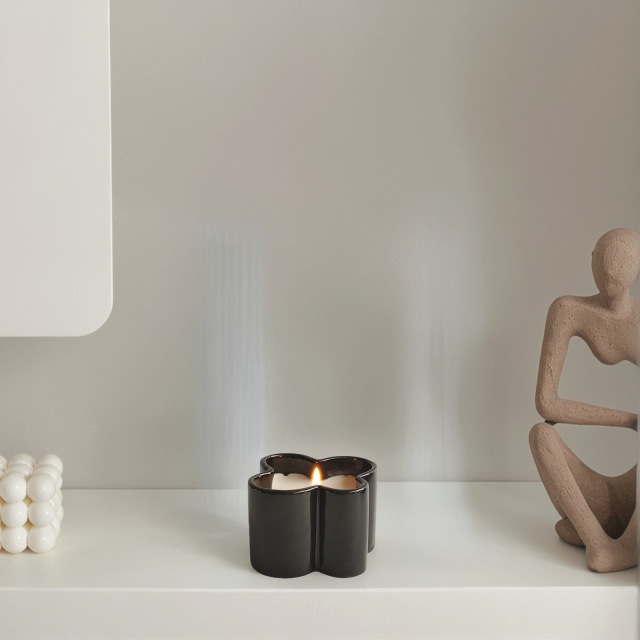 Ceramic Aromatherapy Candle Cup, Niche Bedroom Decorative Scented Candle Jar