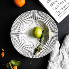 Ceramic Western Deep Plate Dish Pasta Dish Restaurant Cafe Dish Saucer Soup Plate Pasta Bowl Salad Hat Plate Tableware
