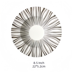 Ceramic Western Deep Plate Dish Pasta Dish Restaurant Cafe Dish Saucer Soup Plate Pasta Bowl Salad Hat Plate Tableware