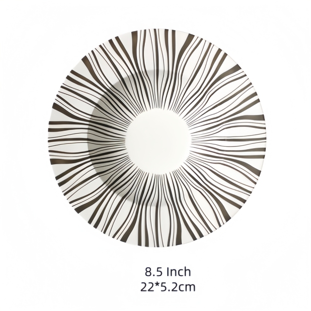 Ceramic Western Deep Plate Dish Pasta Dish Restaurant Cafe Dish Saucer Soup Plate Pasta Bowl Salad Hat Plate Tableware