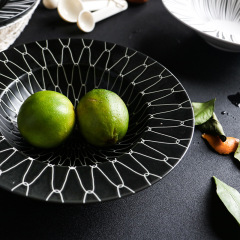 Ceramic Western Deep Plate Dish Pasta Dish Restaurant Cafe Dish Saucer Soup Plate Pasta Bowl Salad Hat Plate Tableware