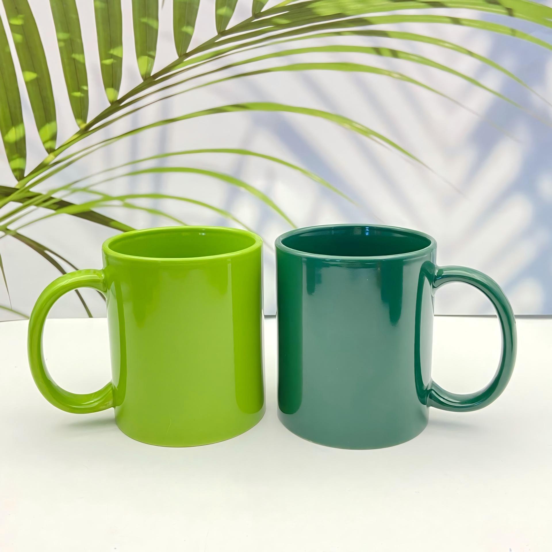 Custom Logo Ceramic Coffee Mugs - Multi-Color 11oz Personalized Branded Cups