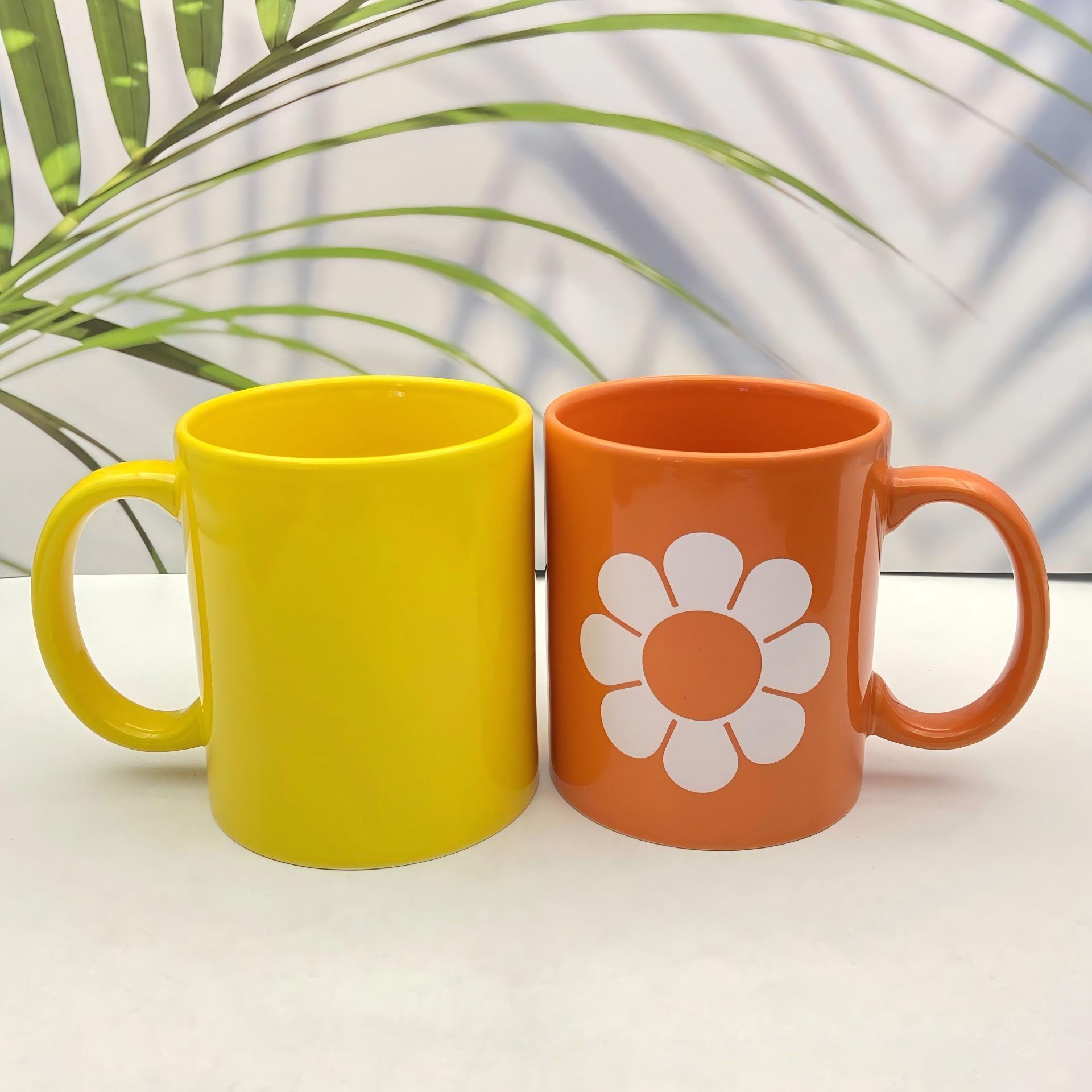 Custom Logo Ceramic Coffee Mugs - Multi-Color 11oz Personalized Branded Cups