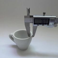 Elegant 80ml white ceramic espresso cup & saucer set