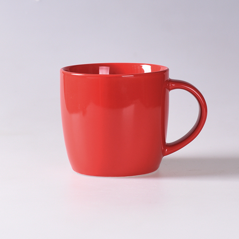 Ceramic Coffee Mug 450ml - Matte Black/Gloss White/Deep Green Large Mug