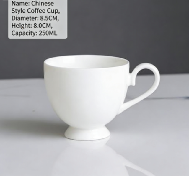 custom logo high quality coffee cup and saucer set