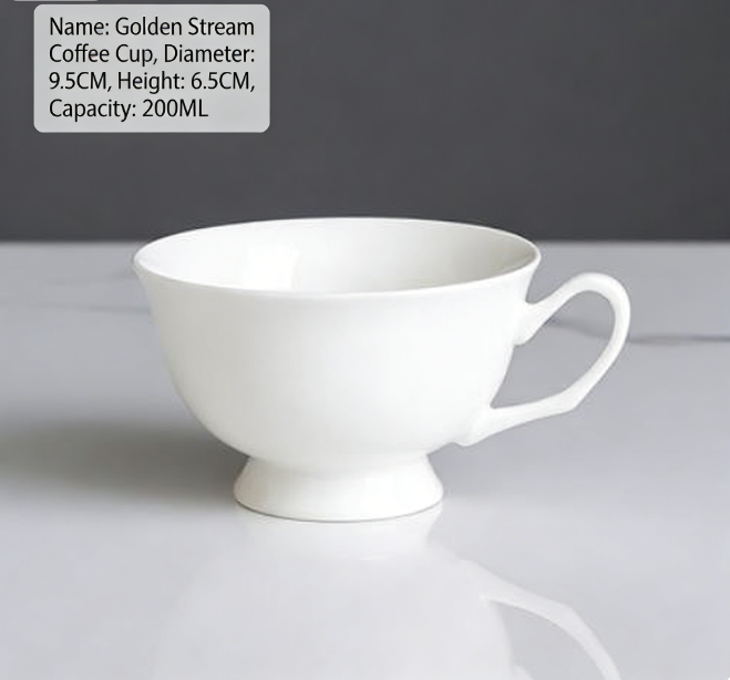 custom logo high quality coffee cup and saucer set