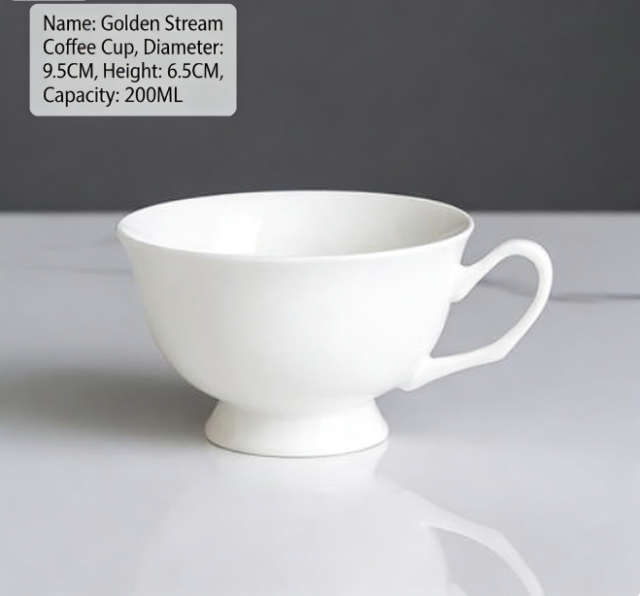 custom logo high quality coffee cup and saucer set