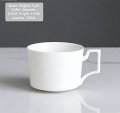 custom logo high quality coffee cup and saucer set