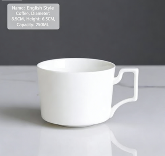 custom logo high quality coffee cup and saucer set