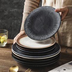 Household Ceramic Steak Plate Western-Style Dish Japanese Underglaze Tableware