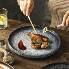 Customizable Logo Plate Japanese-Style Steak Plate Creative Western Dinner Plate Restaurant Large Plate