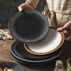 Household Ceramic Steak Plate Western-Style Dish Japanese Underglaze Tableware
