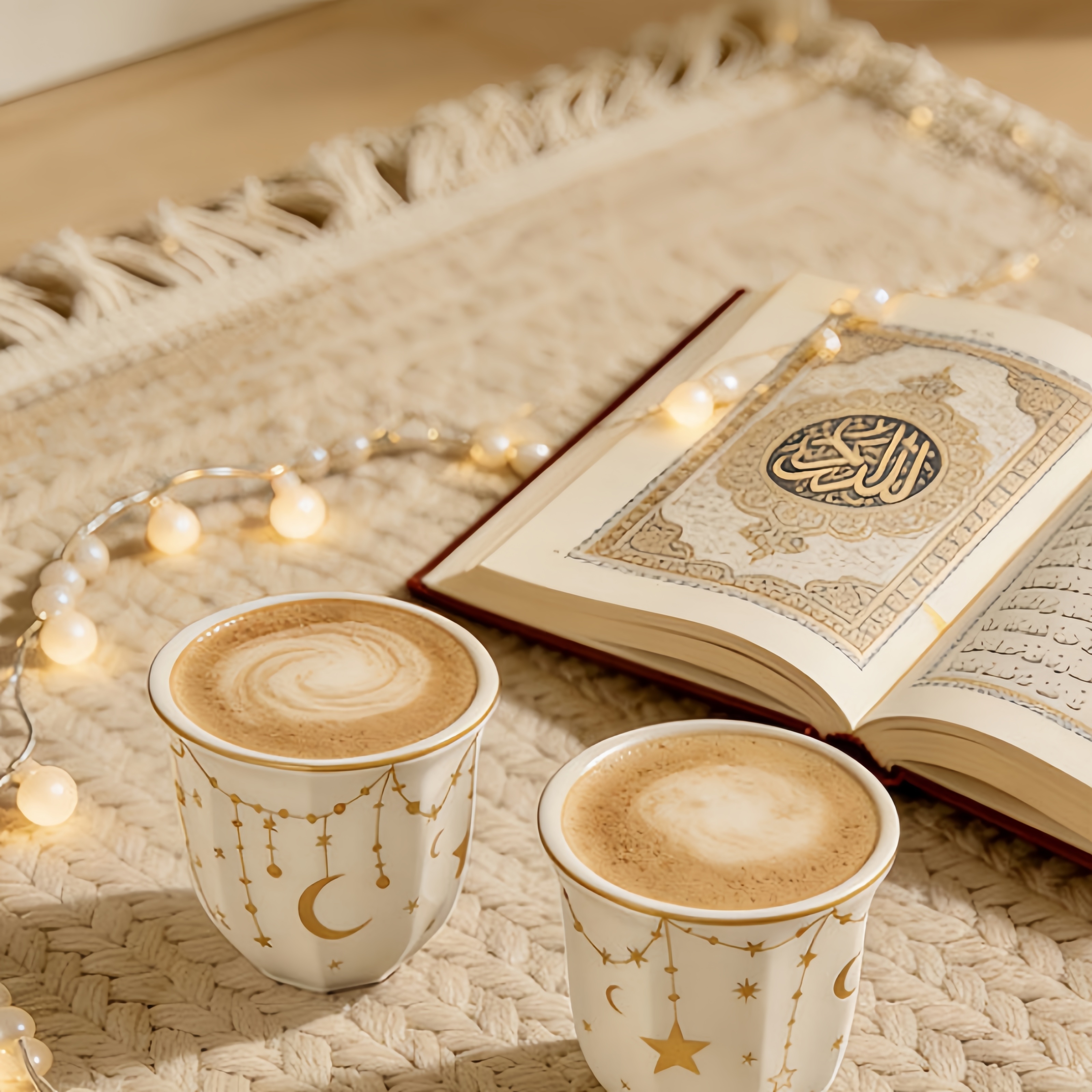 Traditional Porcelain Gave Espresso Shot Cups for Arabic Qahwa, Turkish Coffee