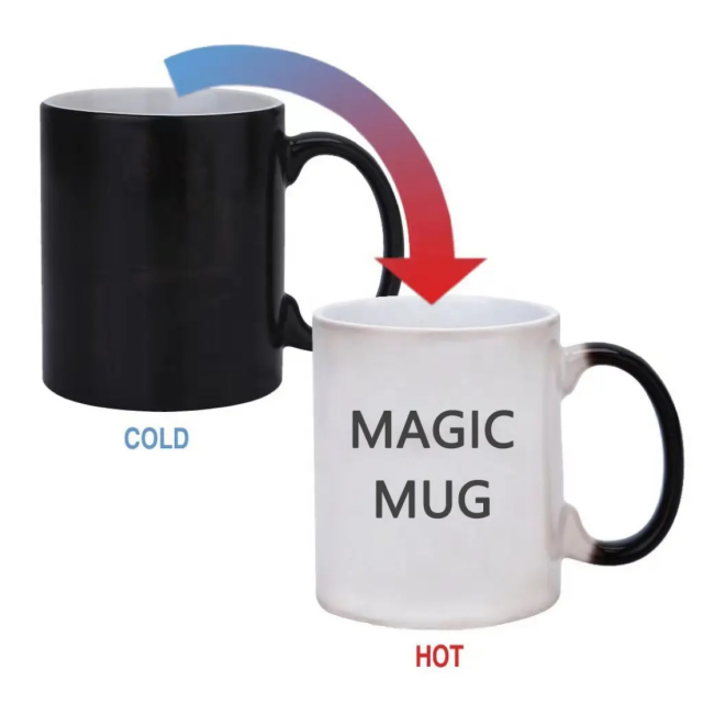 Wholesale 11oz blank mugs, custom LOGO color-changing cups,magic mug