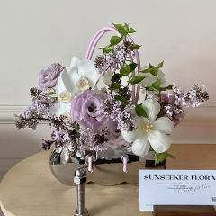 Instagram-Style Ceramic Handheld Flower Basket Bag Vase, High-Value Florist Gift Artistic Flower Arrangement Container Vase Without Flower