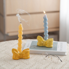 New Ceramic Bow-Shaped Candle Holder for Wedding Table Decor