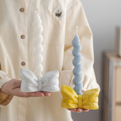 New Ceramic Bow-Shaped Candle Holder for Wedding Table Decor