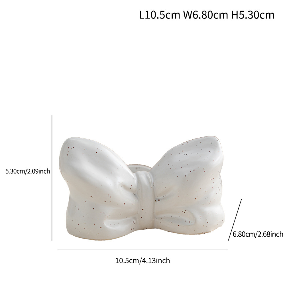 New Ceramic Bow-Shaped Candle Holder for Wedding Table Decor