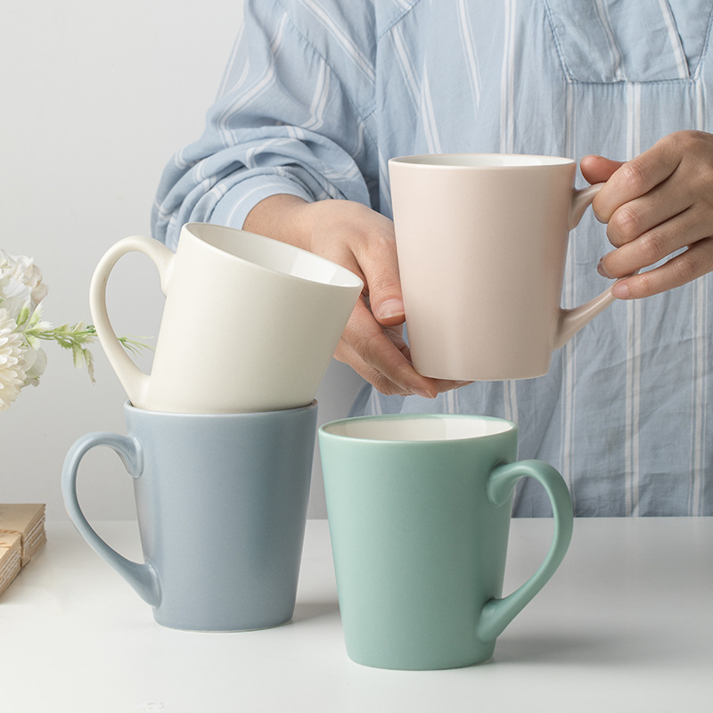 Coffee Mug Cup Tea Cup Cups Coffee Cup Colorful Glaze Freshwater Cup Pink Green Couple Cup Simple Home Office Ceramic Mug Coffee Cups Cups