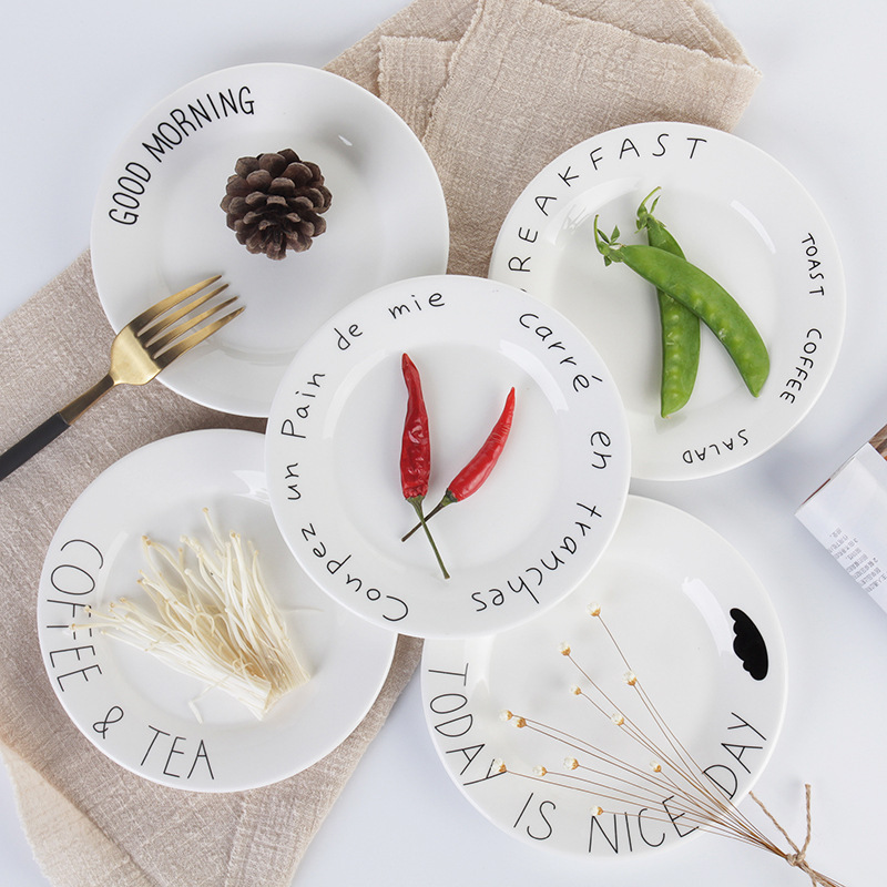 Ceramic Dinner Plates Ins-Style Tableware for Home & Kitchen
