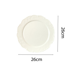 Elegant White Porcelain Wedding Dinnerware Set | Baroque Scalloped Plates & Serving Dishes for Bridal Reception