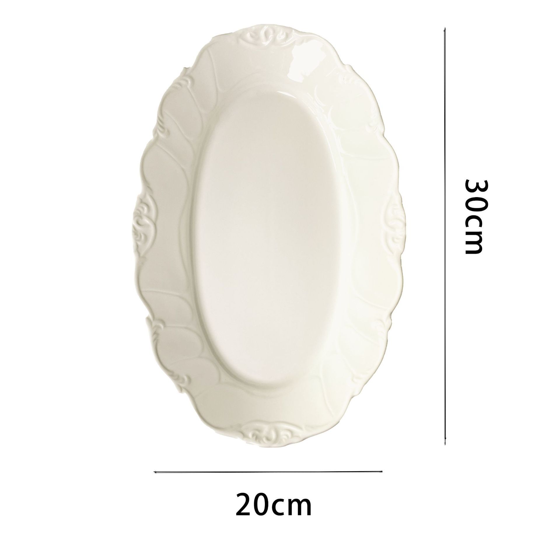 Elegant White Porcelain Wedding Dinnerware Set | Baroque Scalloped Plates & Serving Dishes for Bridal Reception