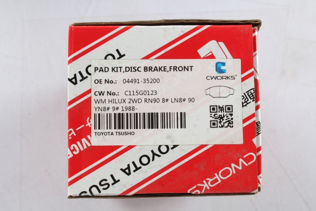 Toyota Tsusho Front Disc Brake Pad Kit 04491-35200 For Hilux LN80 LN85 YN86