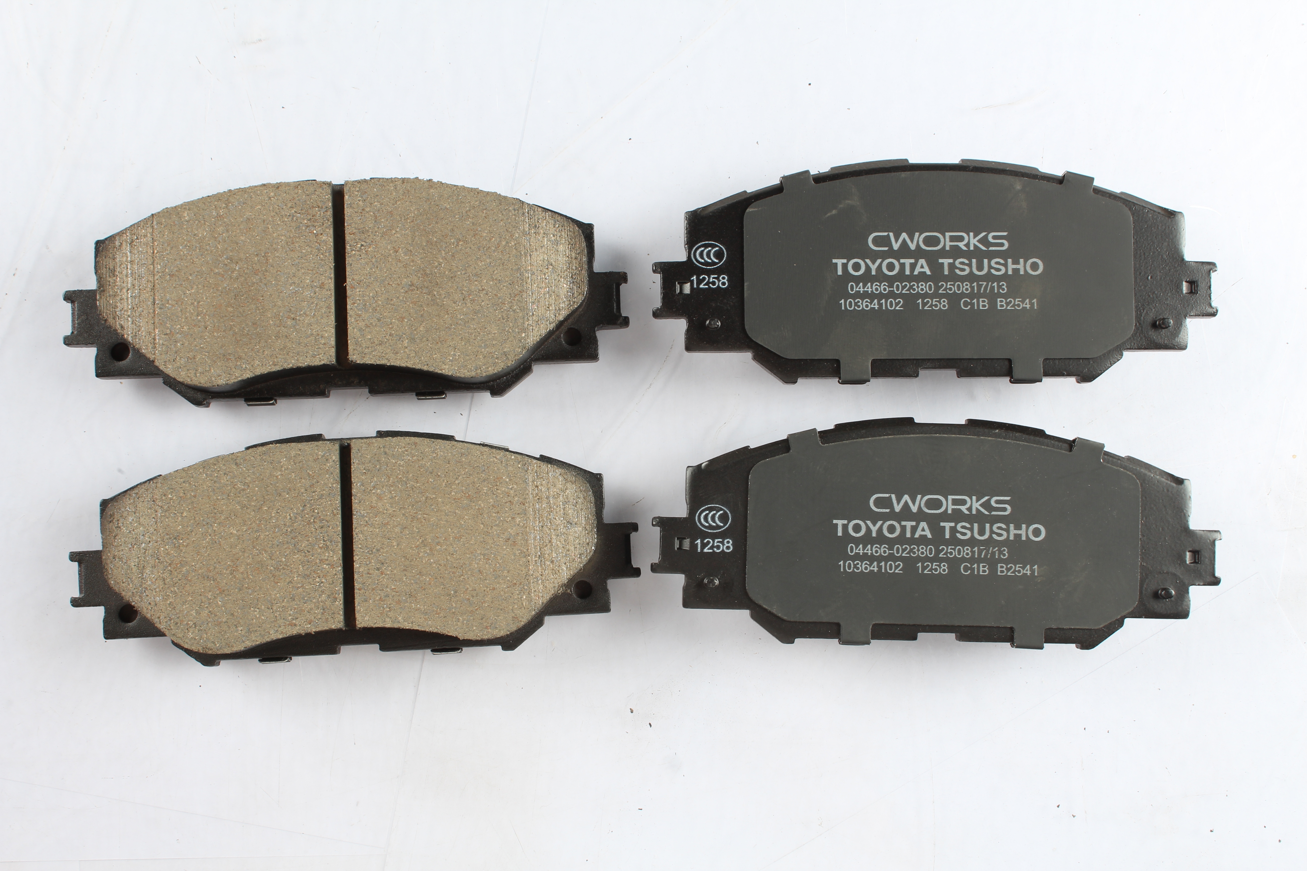 Toyota Tsusho Front Disc Brake Pad Kit 04465-02380 For Corolla ZRE151 Levin ZWE183