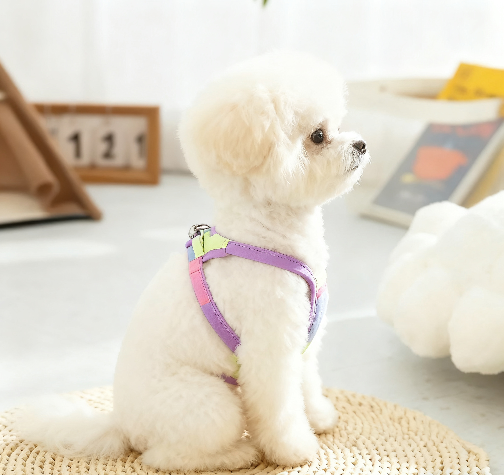 Pastel Rainbow Dog Harness Vest