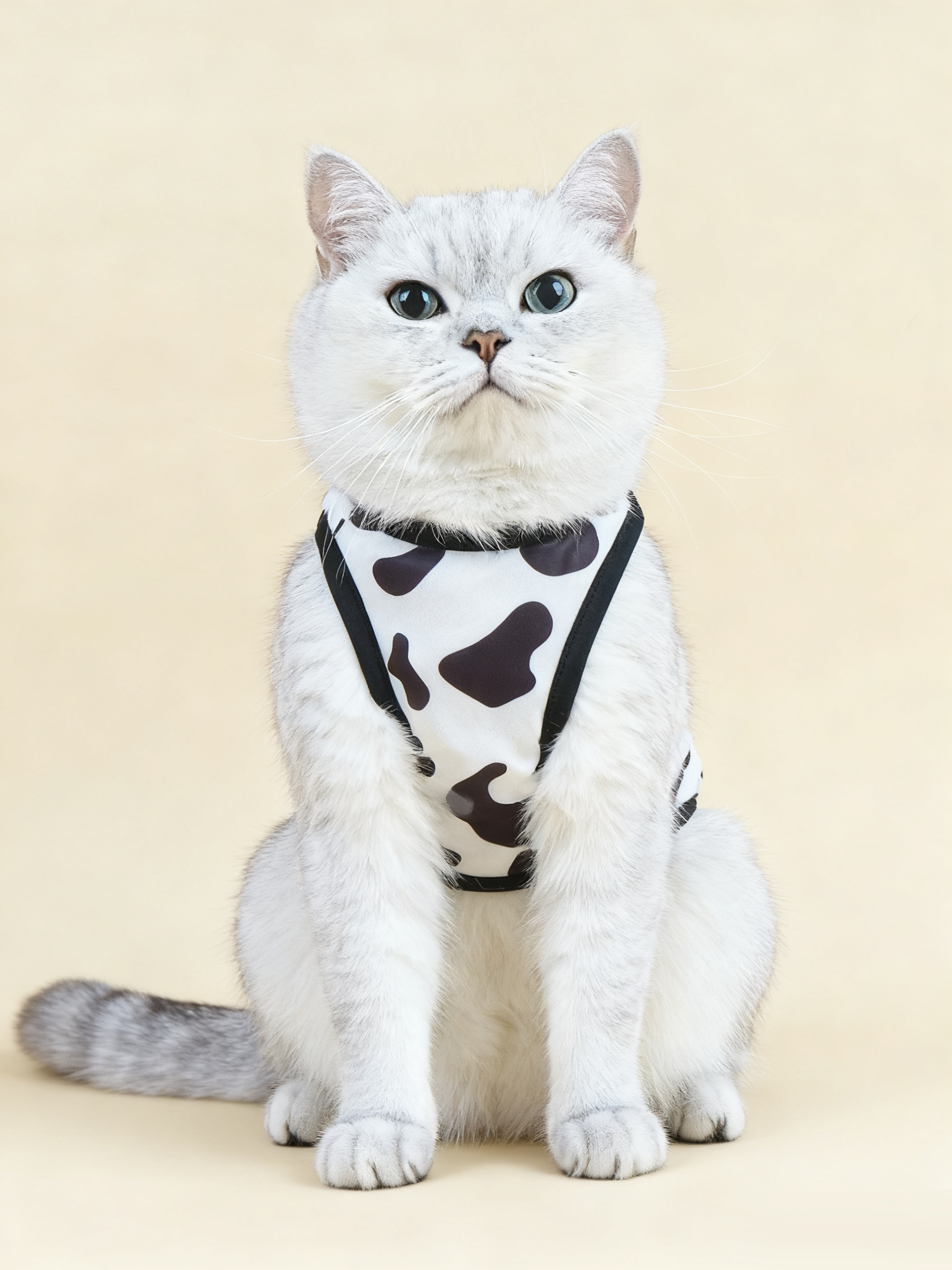 Cow Print Mesh Cat Vest