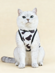 Cow Print Mesh Cat Vest