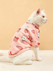 Custom Cat T Shirt – Pink Cartoon Plush Cozy Top
