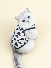 Cow Print Mesh Cat Vest
