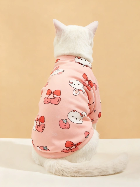 Detailed stitching view of pet t-shirt